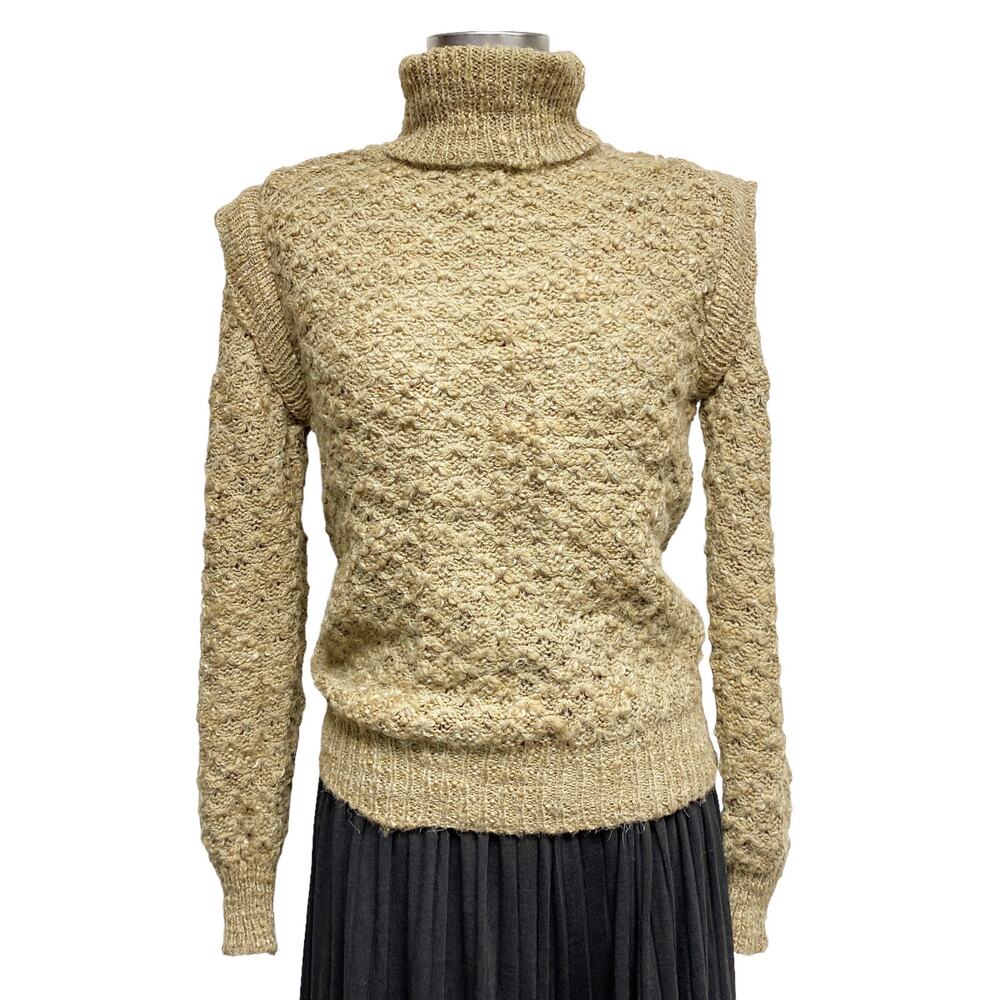 Vintage Contempo Casuals Womens Size M Brown Knit Turtleneck Sweater - Picture 3 of 7